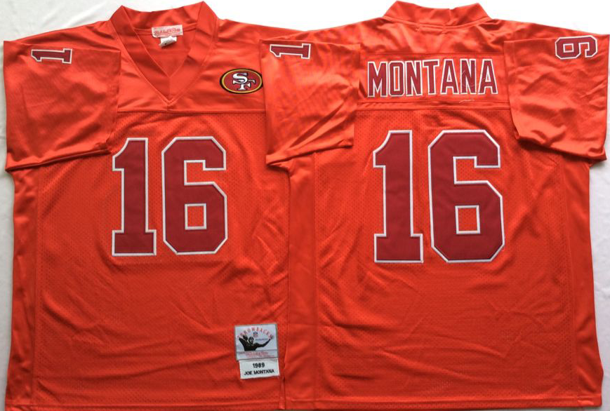 NCAA Men San Francisco 49ers Red #16 montana